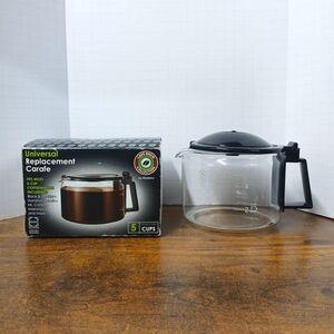 Cafe Brew Collection Universal Replacement Carafe 5 Cups Fits Most Coffee Makers